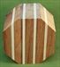 Bowl #443 - Teak & Maple Segmented Bowl Blank ~ 5 1/4 x 3 1/4 ~ $24.99